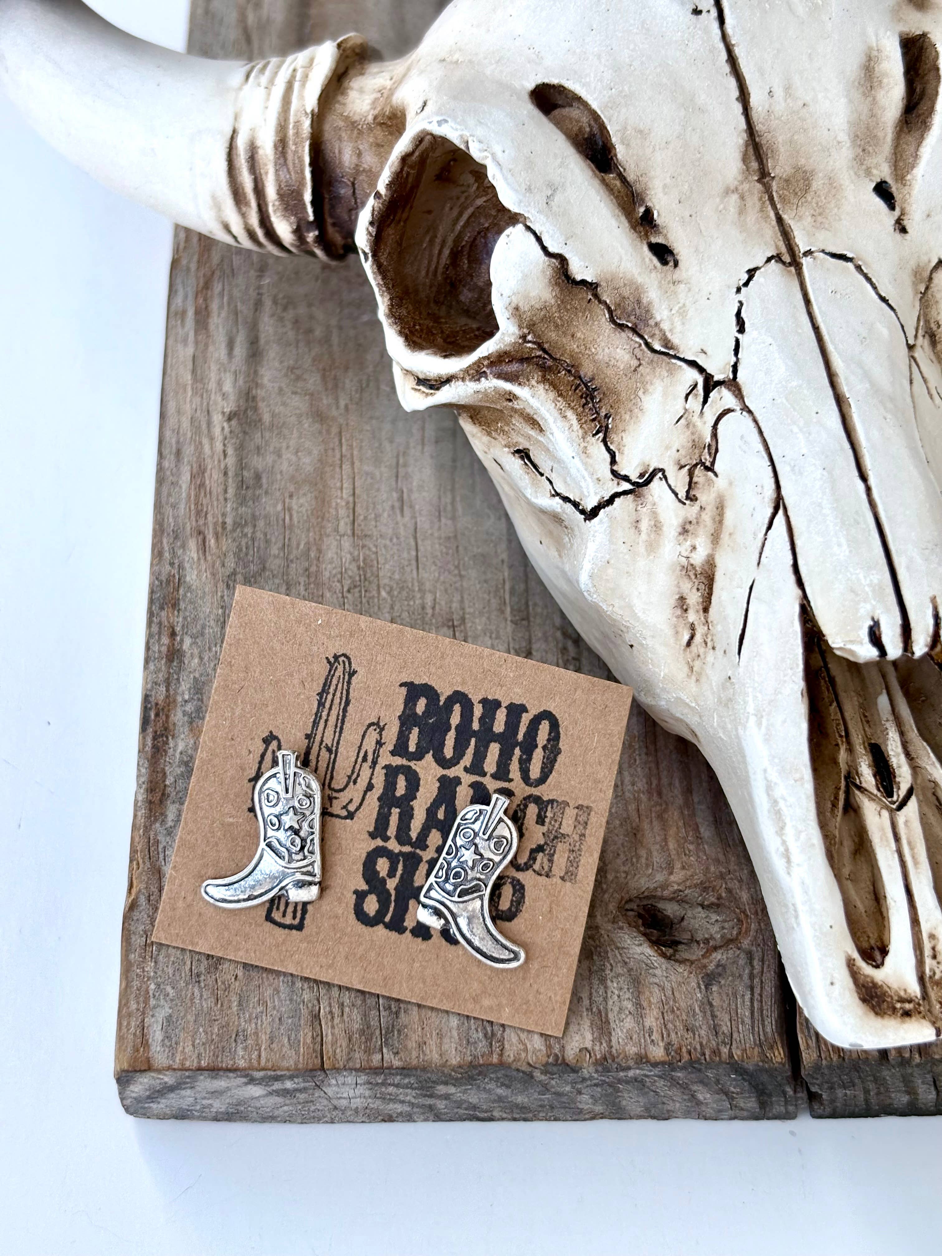 Western Style Boots Stud Earrings