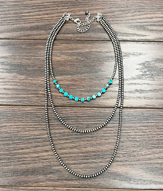 Handmade Navajo Hexa Gemstone Necklace