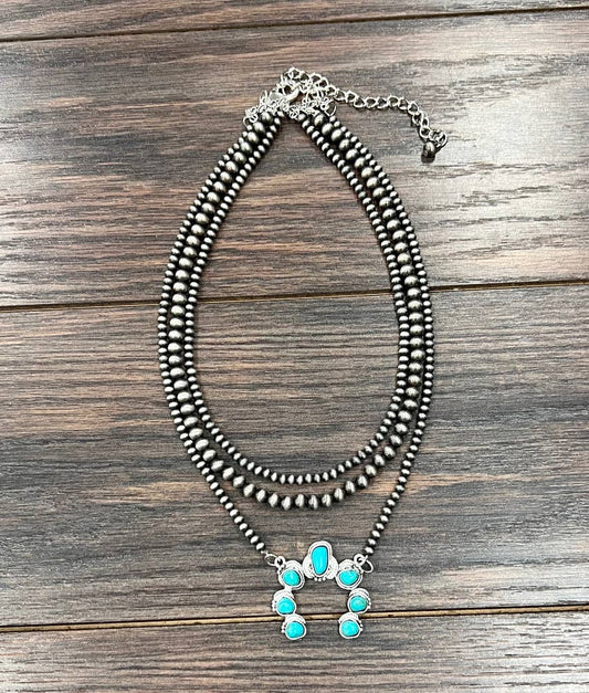 Handmade Squash Naha Turquoise Necklace