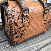 Saddlebrook Tooled Leather Speedy Bag