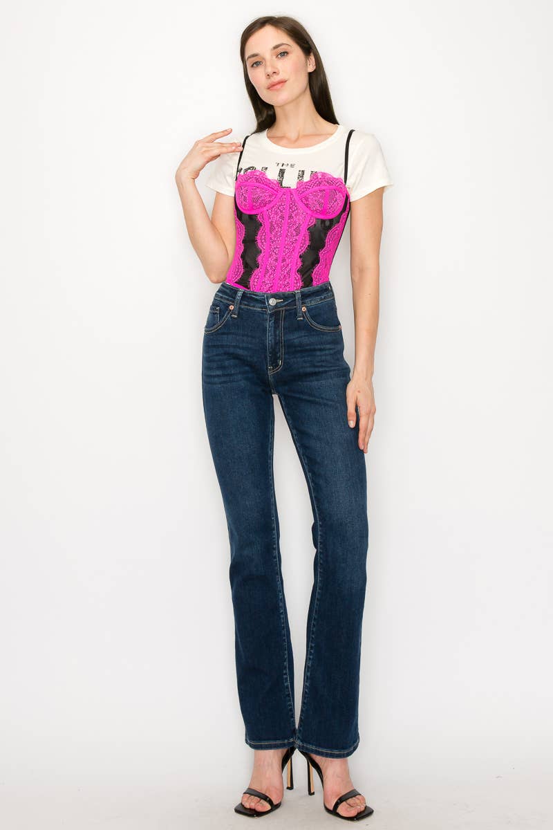 High Rise Skinny Bootcut Jeans