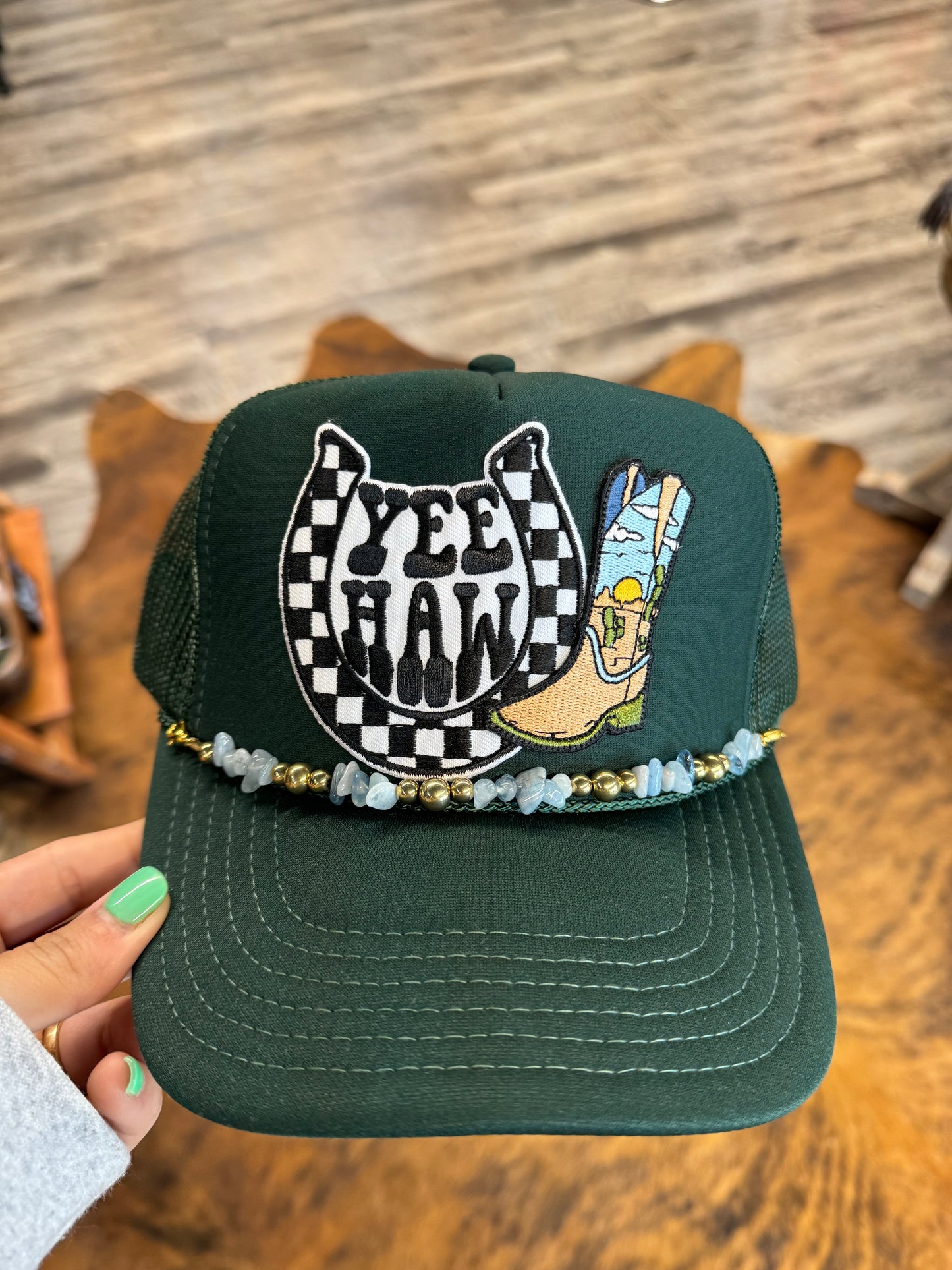 Yeehaw Boot Trucker Hat