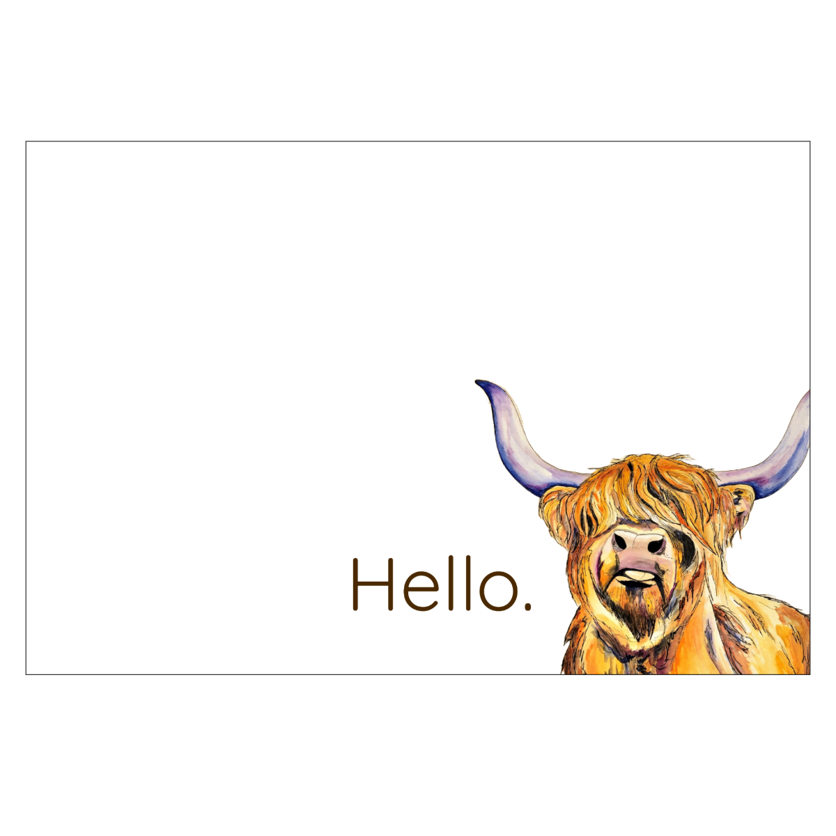 Highland Cow Note Cards & Envelopes