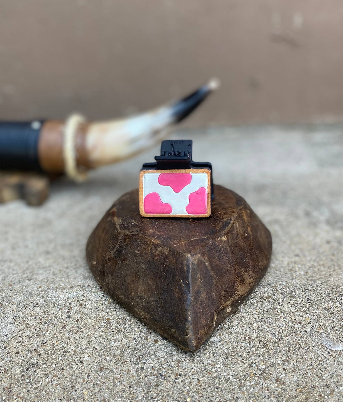 Pink Cow Print Mini Hair Clip