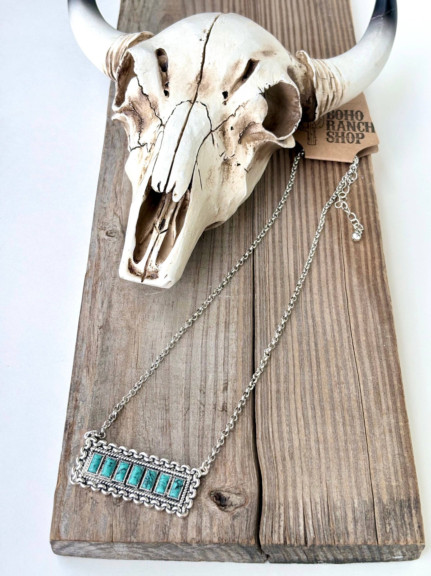 Rectangle Bar Pendant Necklace