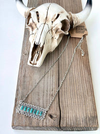 Rectangle Bar Pendant Necklace