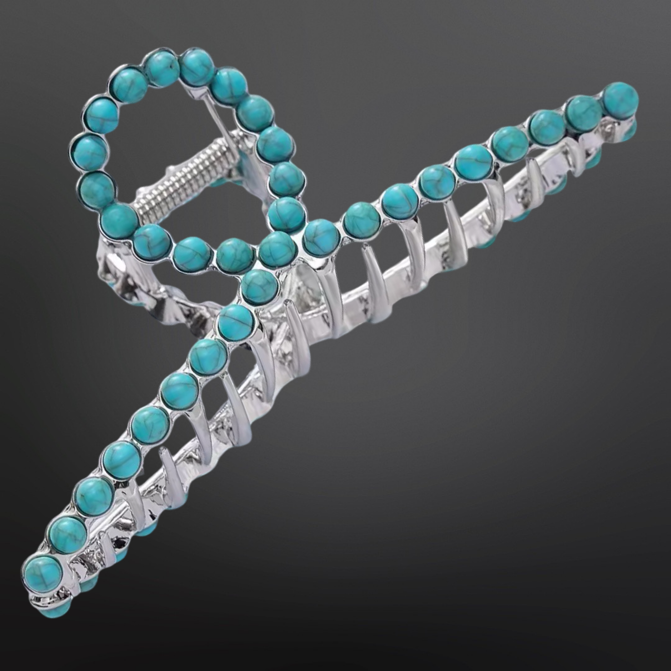 Faux Turquoise Claw Clip