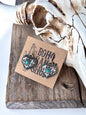 Heart Turquoise Dangle Earrings