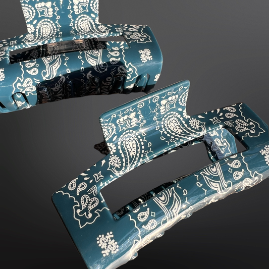 Western Paisley Claw Clip