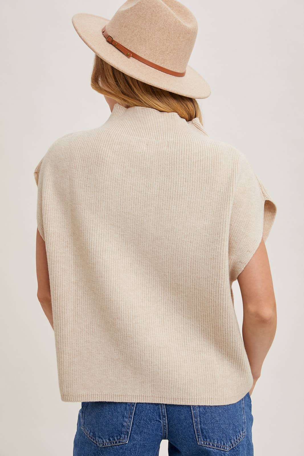 Mock Neck Dolman Knit Sweater