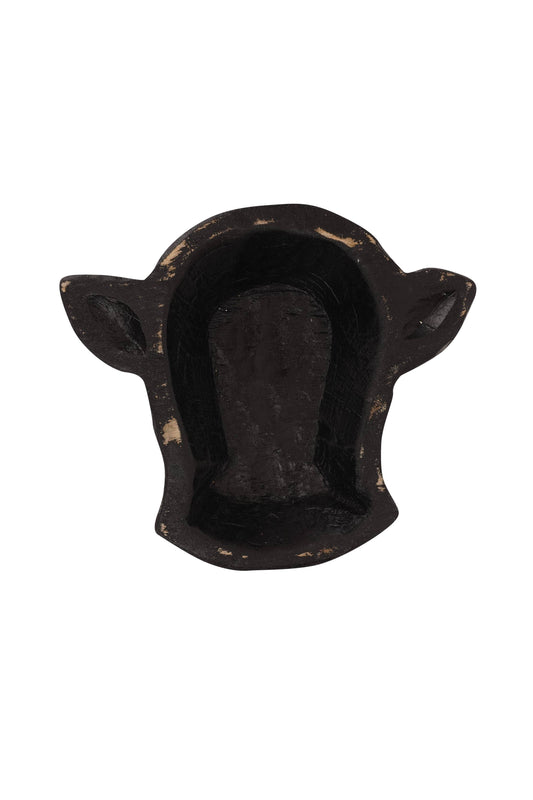 Mini-Cow Head Dough Bowl-Black