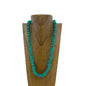Flat Green Turquoise Stone Necklace