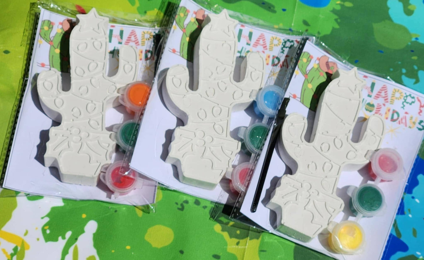 Christmas Cactus Plaster Paint Kits