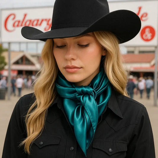 Solid Teal Wild Rag