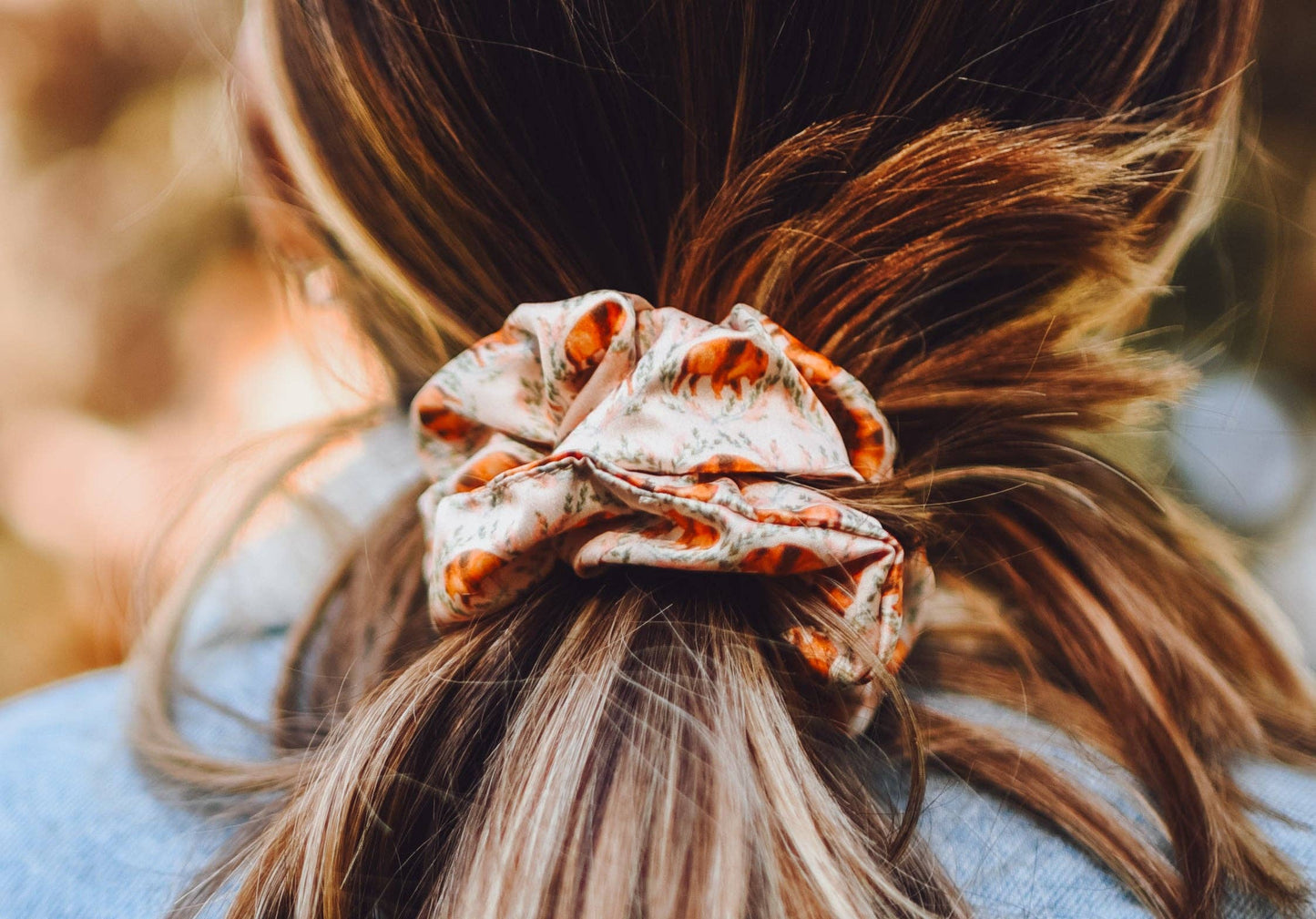 Floral Buffalo Scrunchie