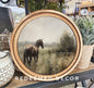 8" Round Horse Painting Art