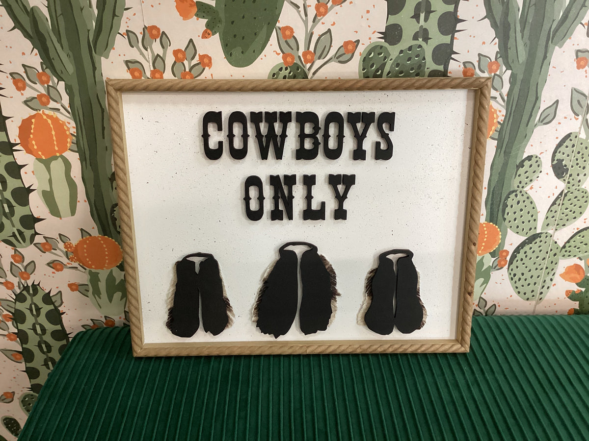 Cowboys Only Wall Decor