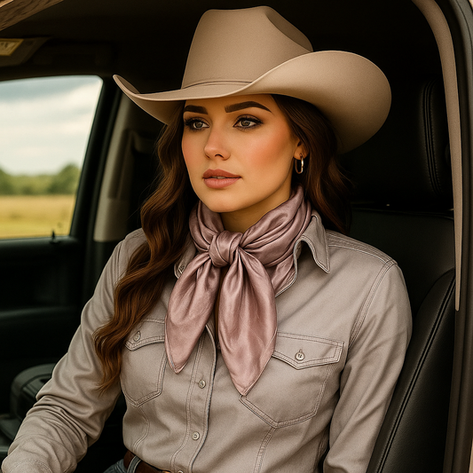 Tan Jacquard Wild Rag