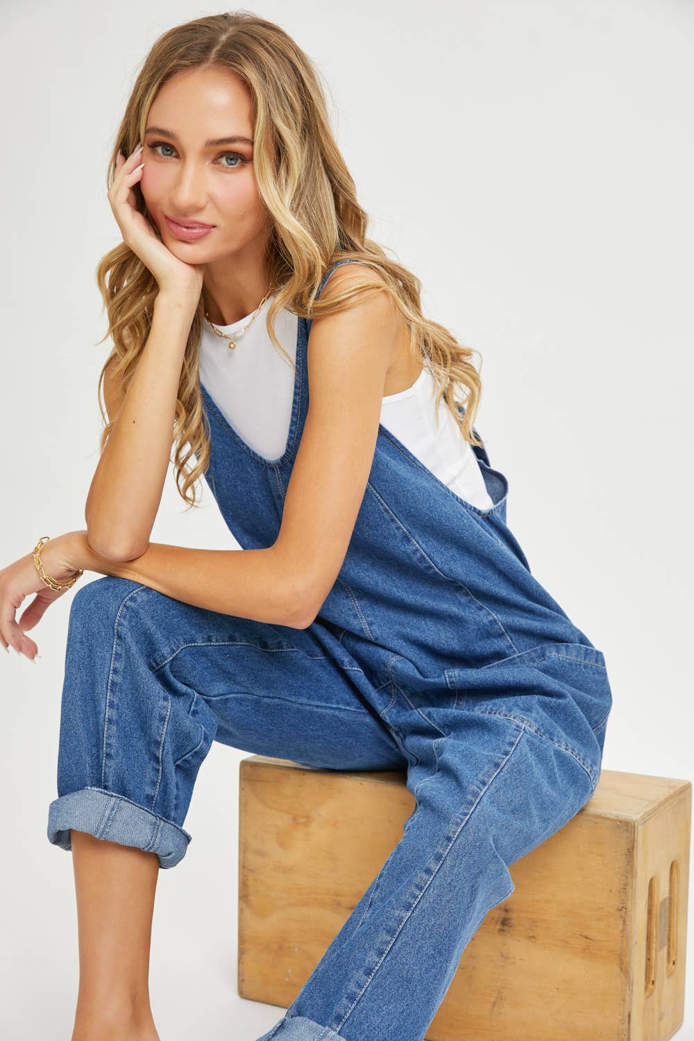 One and Done Denim Jumpsuit
