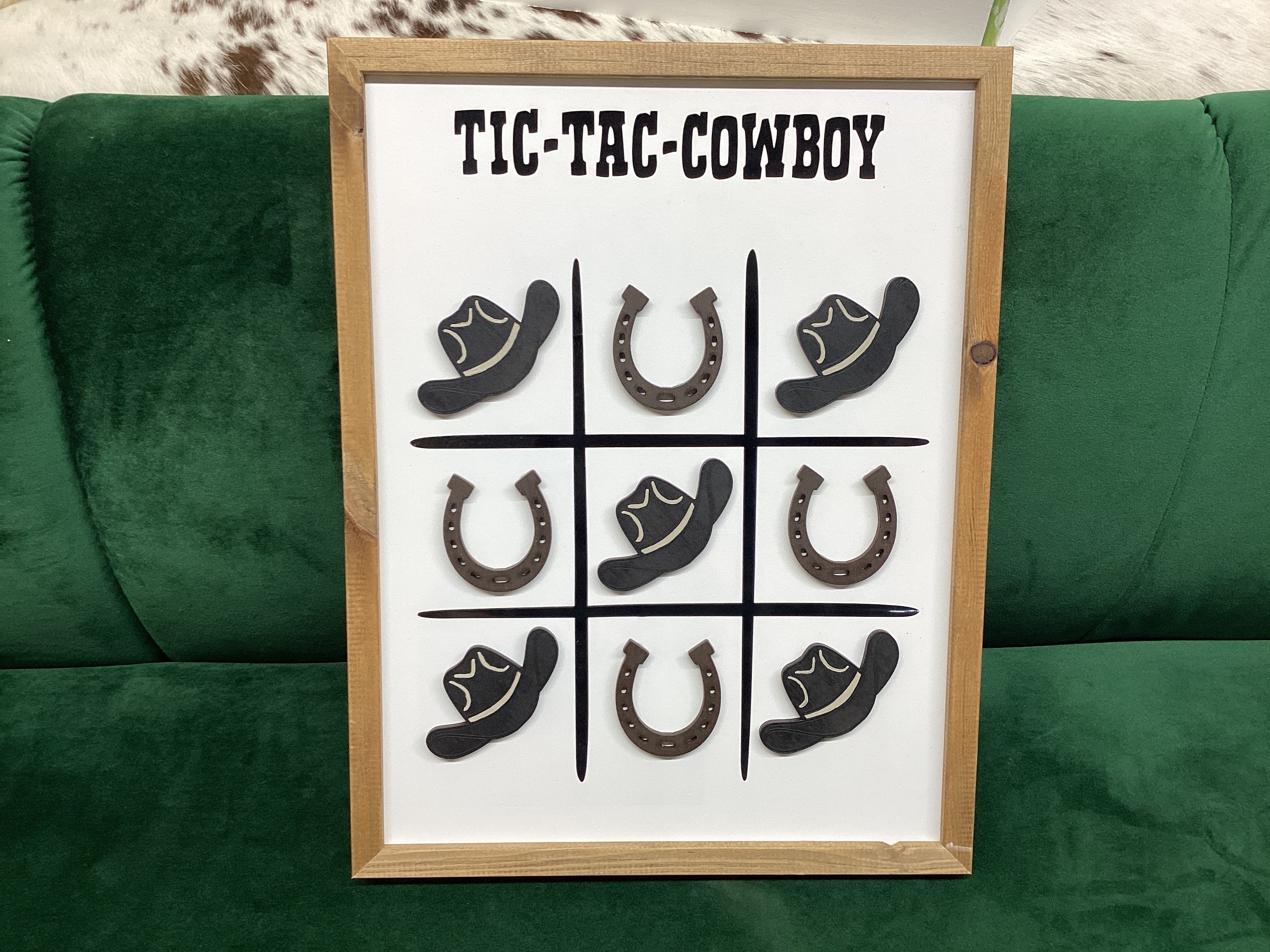 Tic-Tac Cowboy Wall Decor 14 x 18"