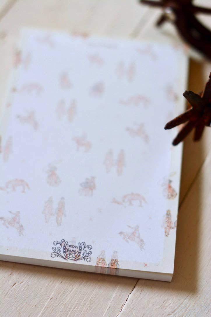 Western Cowgirls Run The World 4x6 Stationery Notepad