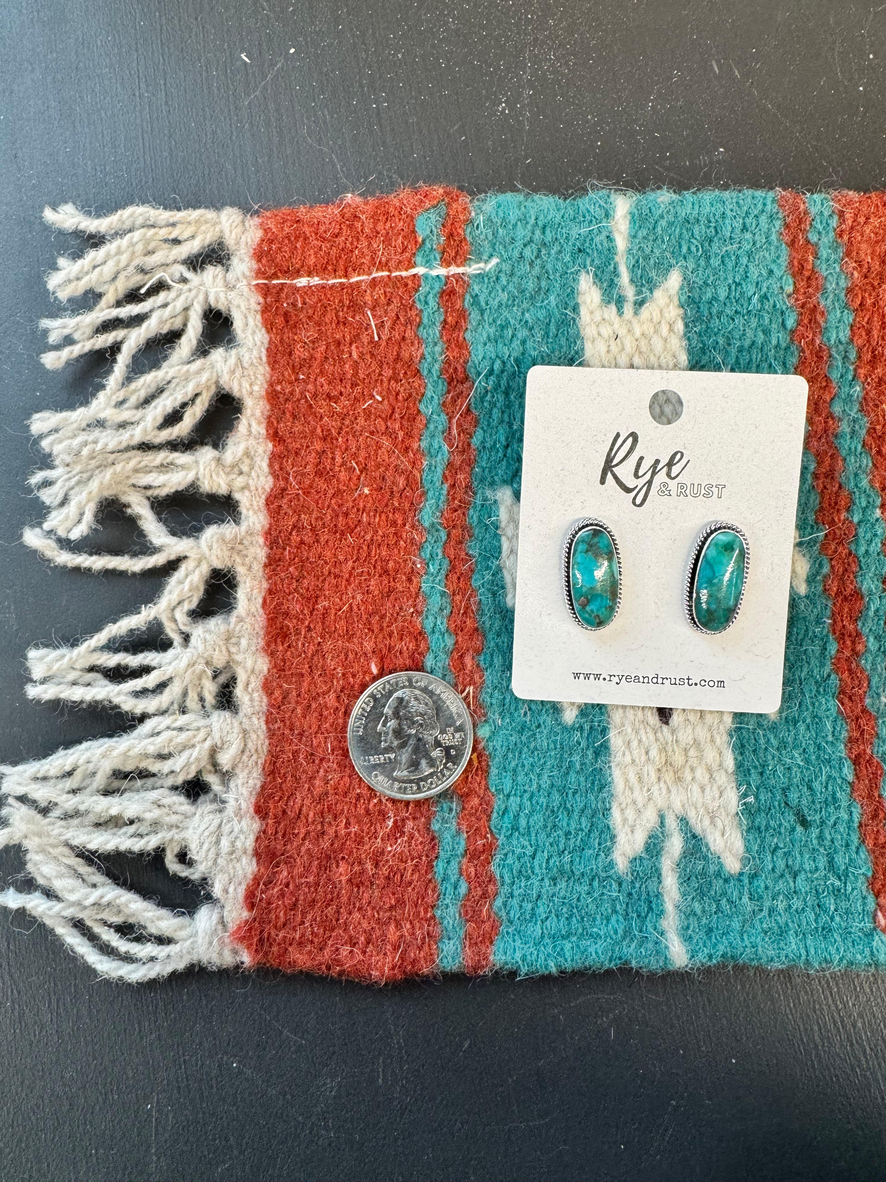 Oval Turquoise Post Stud