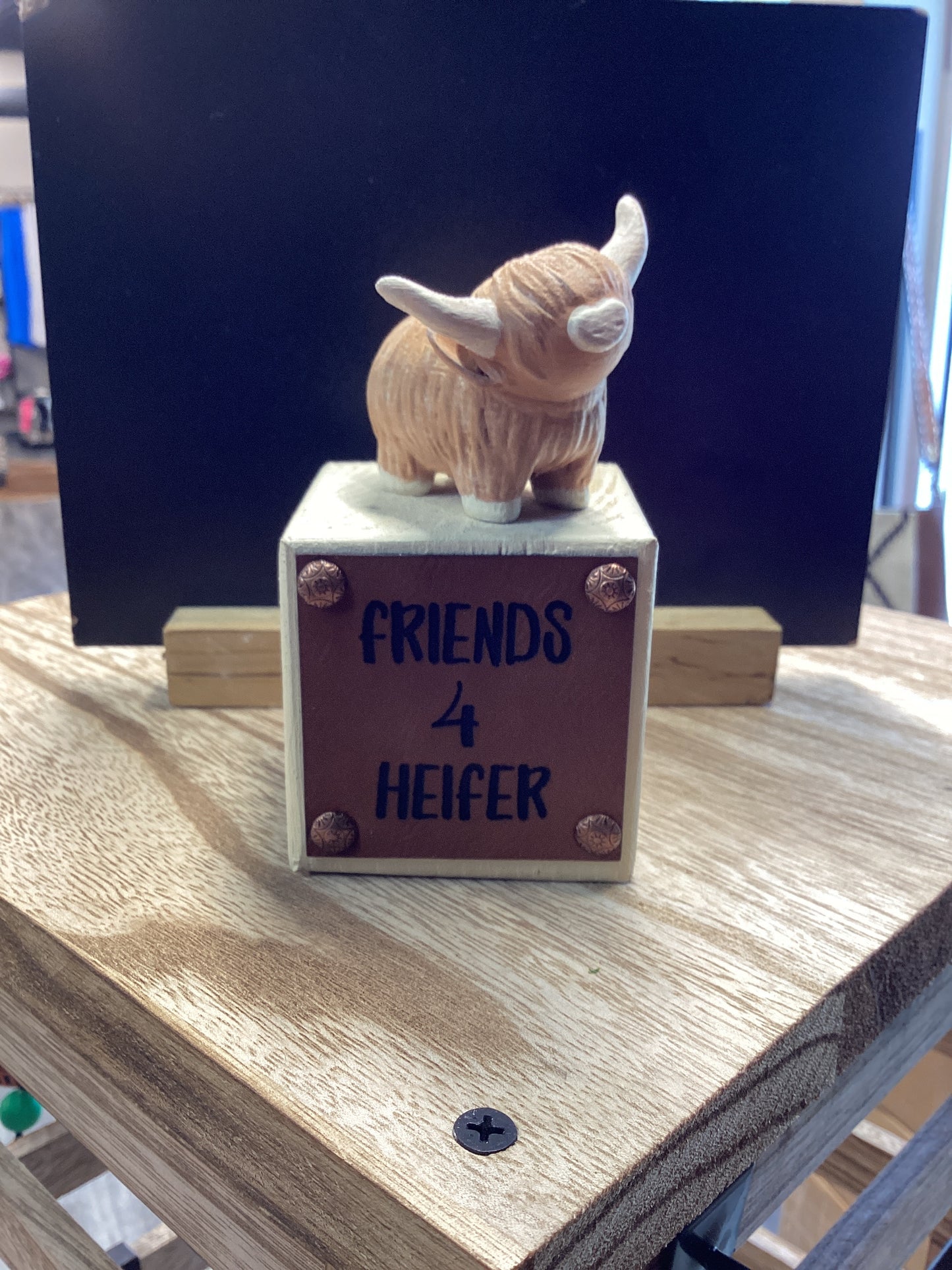 Friends 4 Heifer Block with Highland Cow