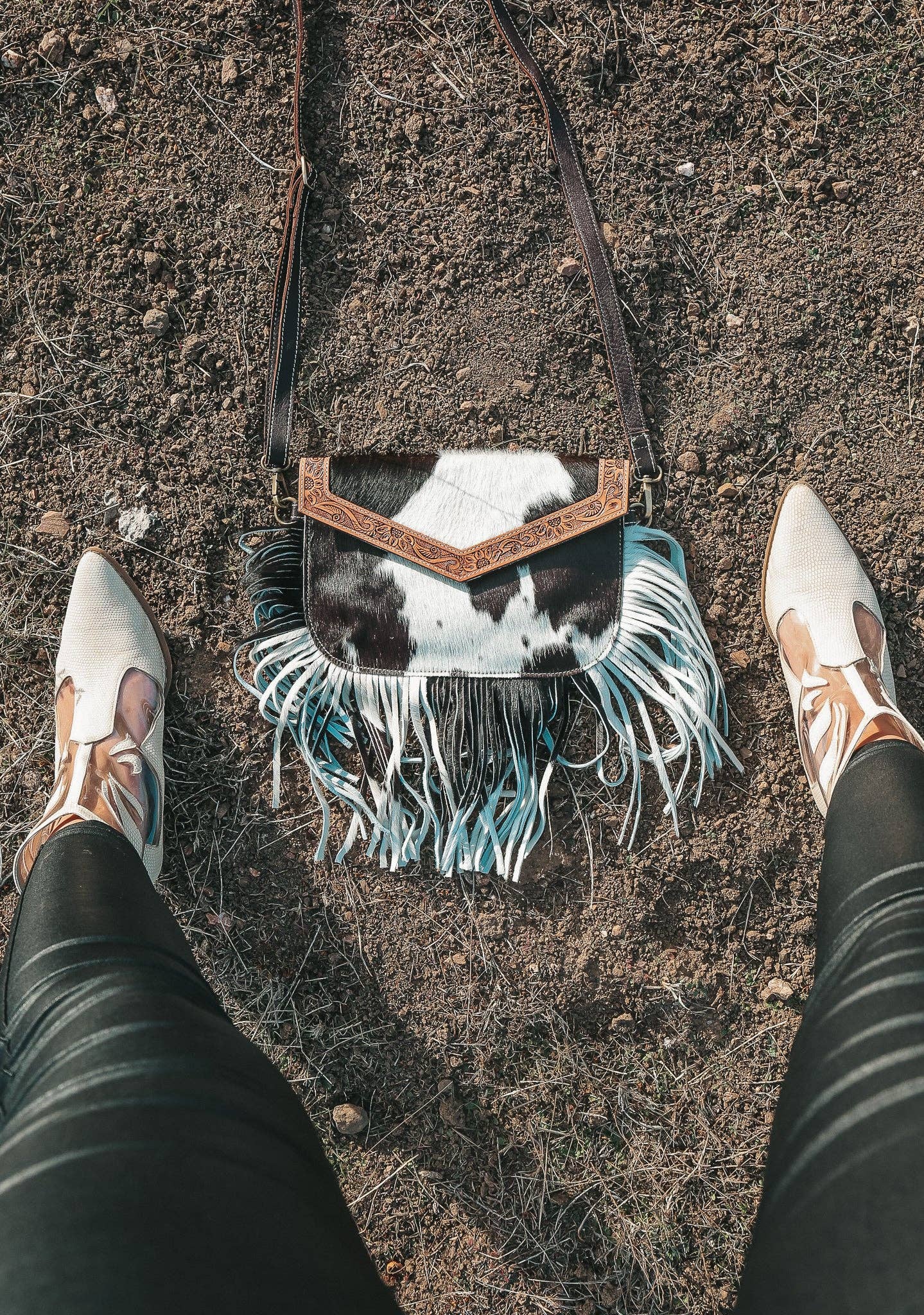 The Maria Cowhide Leather Tooled Purse