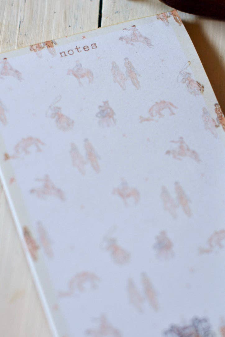 Western Cowgirls Run The World 4x6 Stationery Notepad
