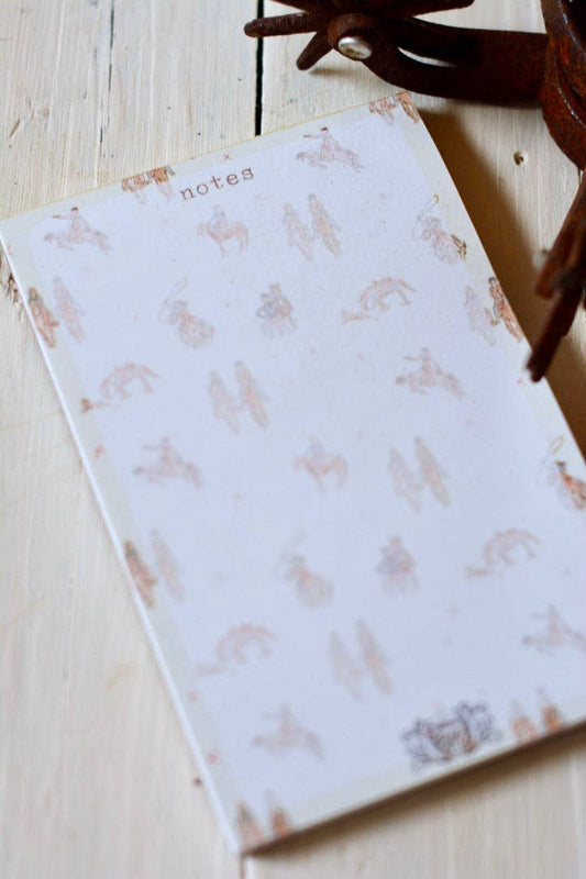 Western Cowgirls Run The World 4x6 Stationery Notepad