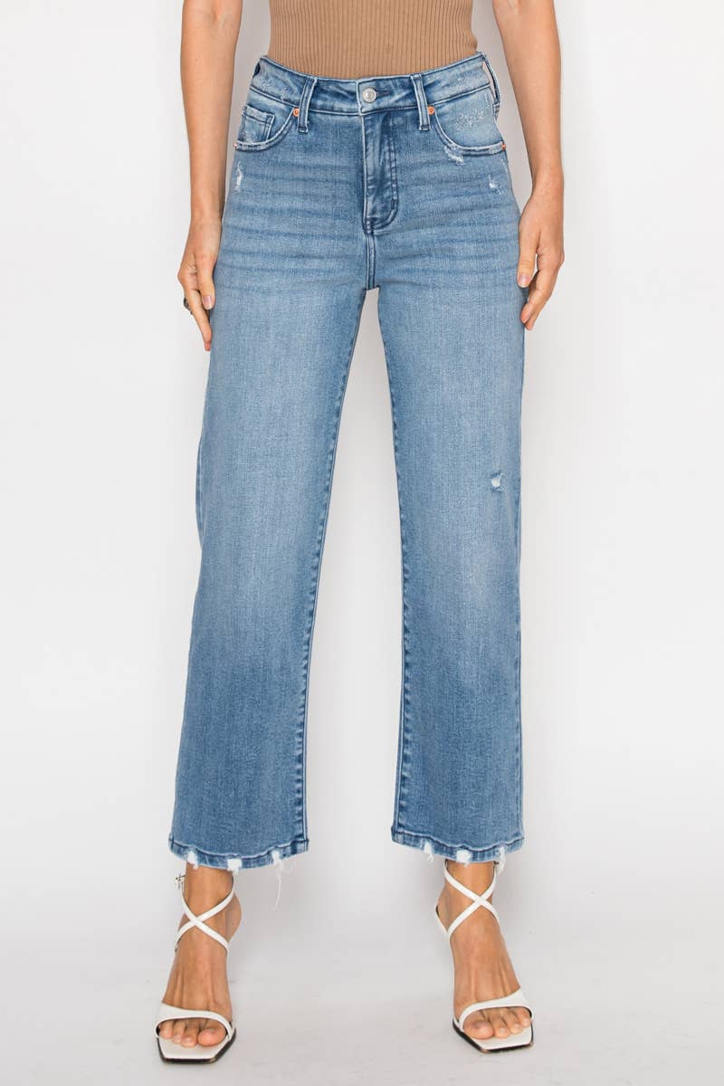 HIGH RISE STRAIGHT JEANS