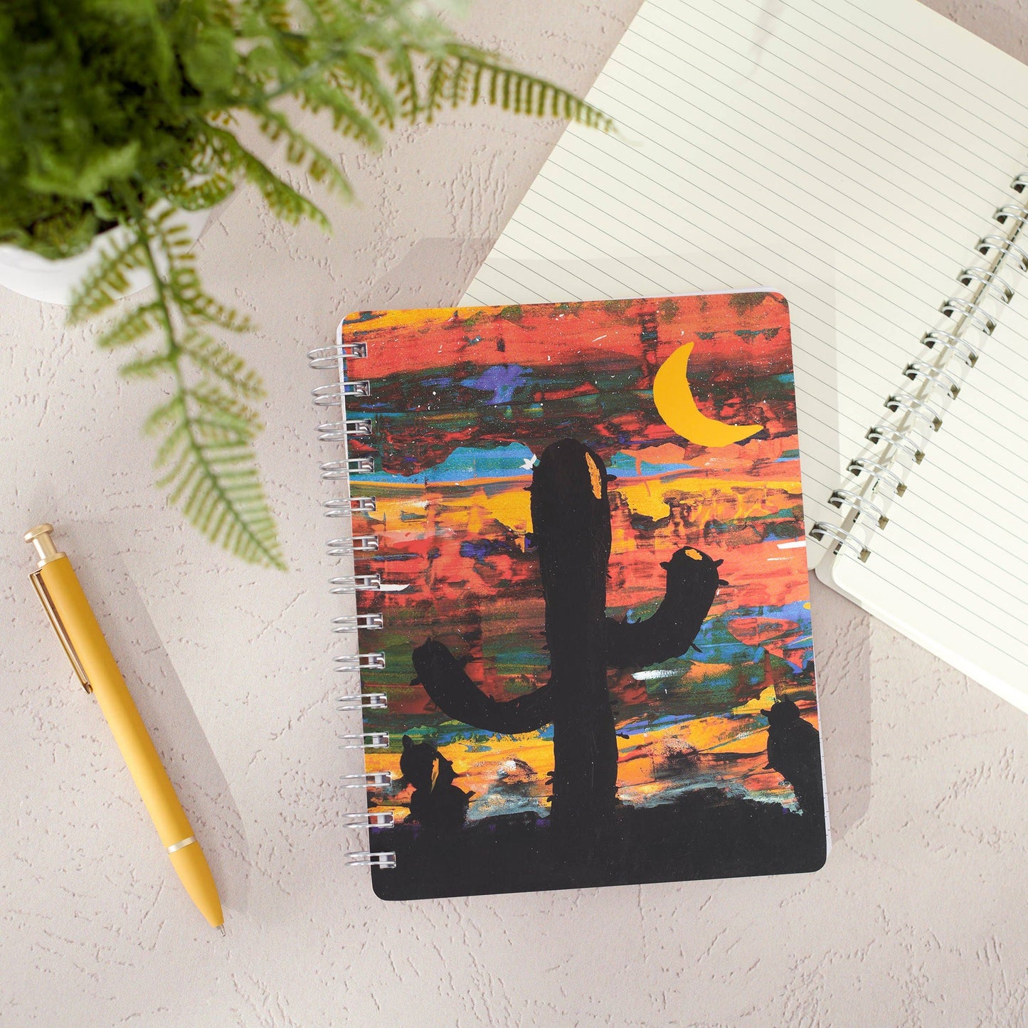 Sunset Cactus Spiral Notebook
