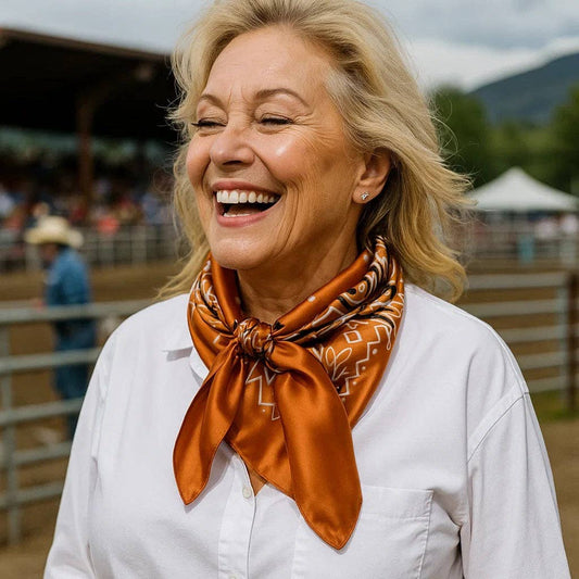 Rust Paisley Wild Rag