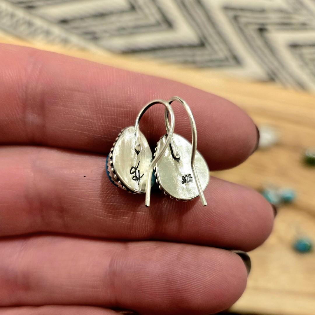 Teardrop Sonoran Gem Wire Earrings