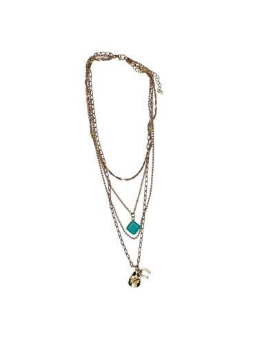 Layered Chain Charm Necklace