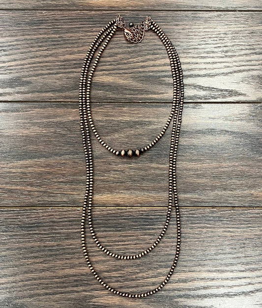 Handmade Copper Navajo Bead Necklace