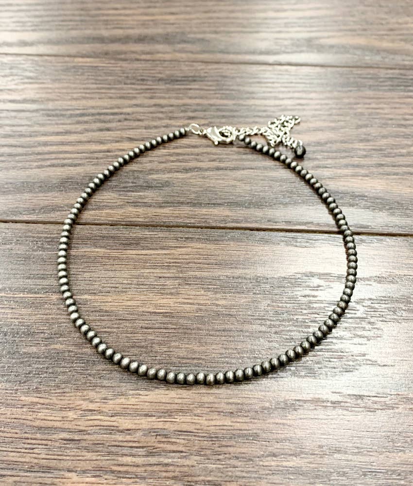 15" 4mm Navajo Bead Necklace