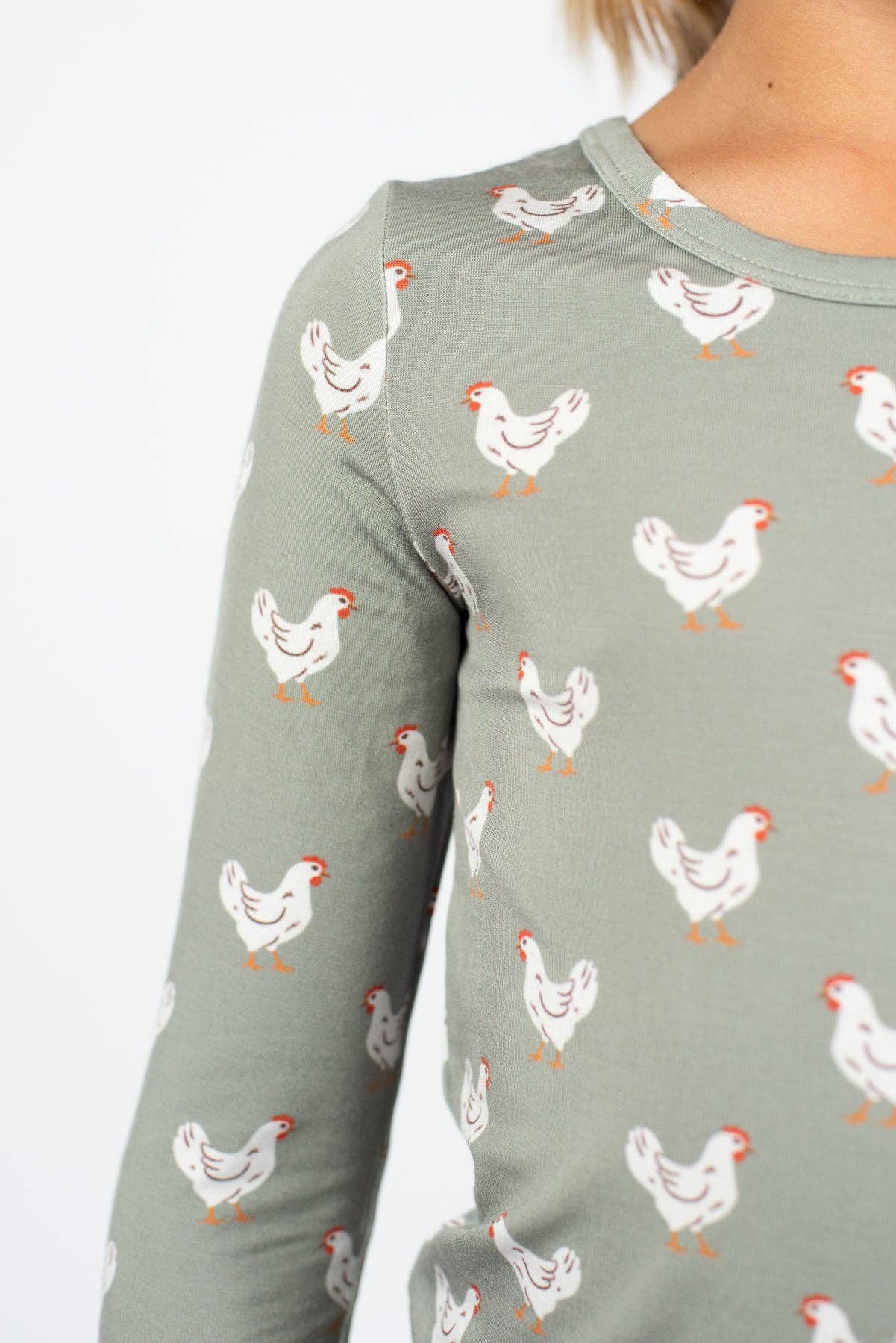 Sage Chickens Toddler PJ Set