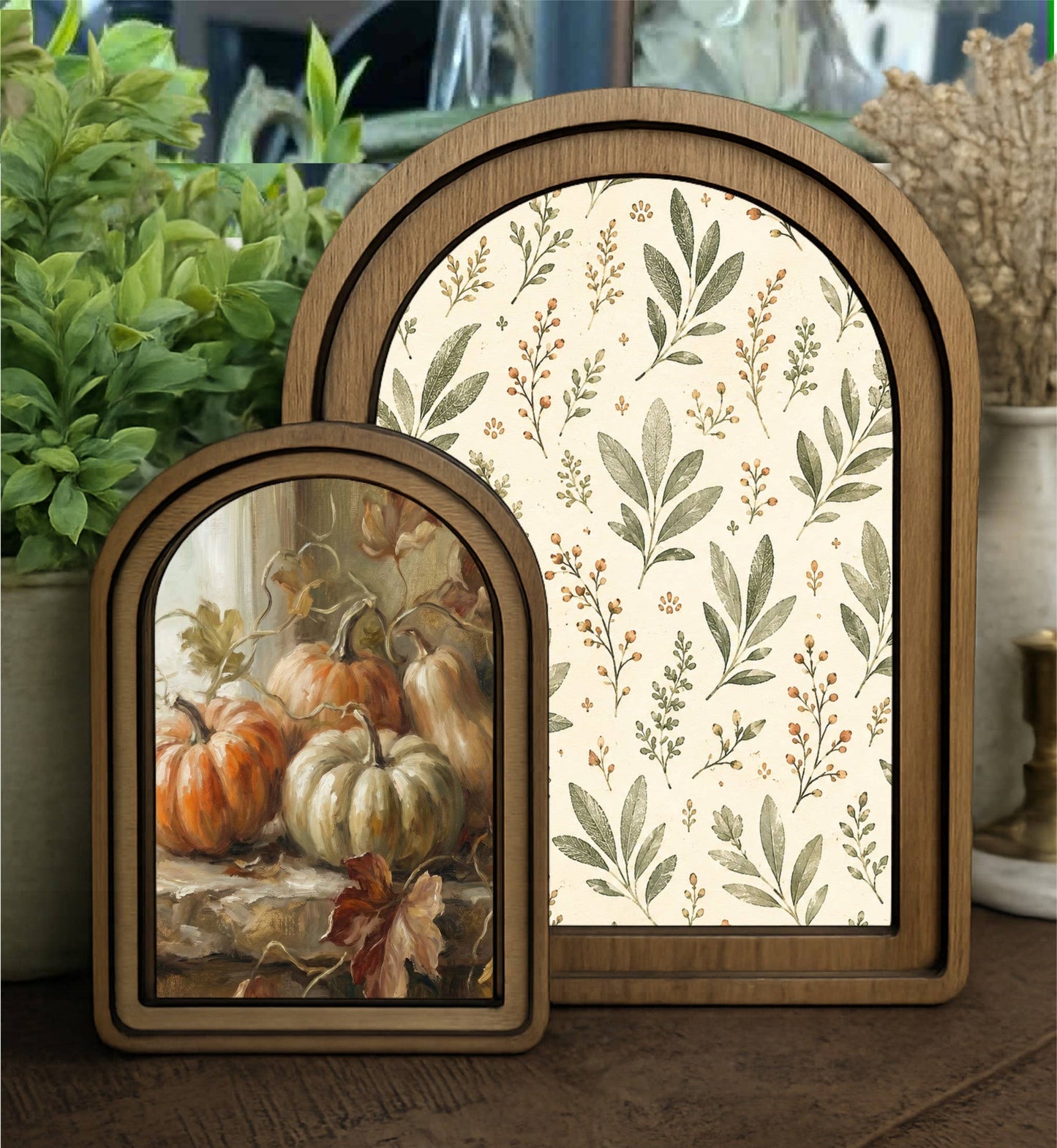 Layered Set Pumpkin Still Life Canvas Art