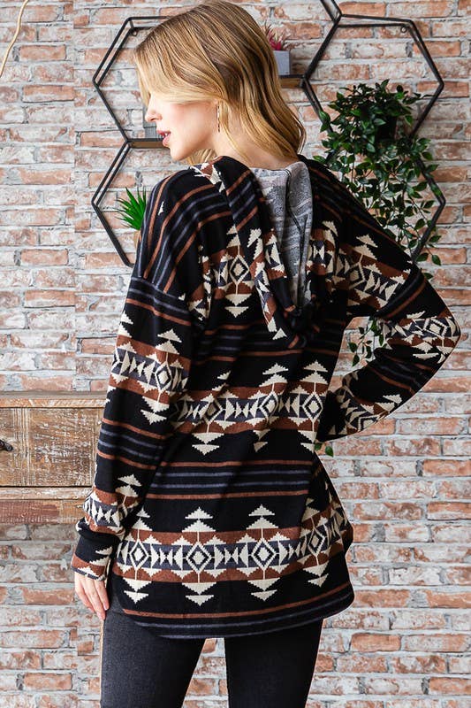 Aztec Hoodie Top