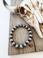 11mm Navajo Style Pearl Stretch Bracelet