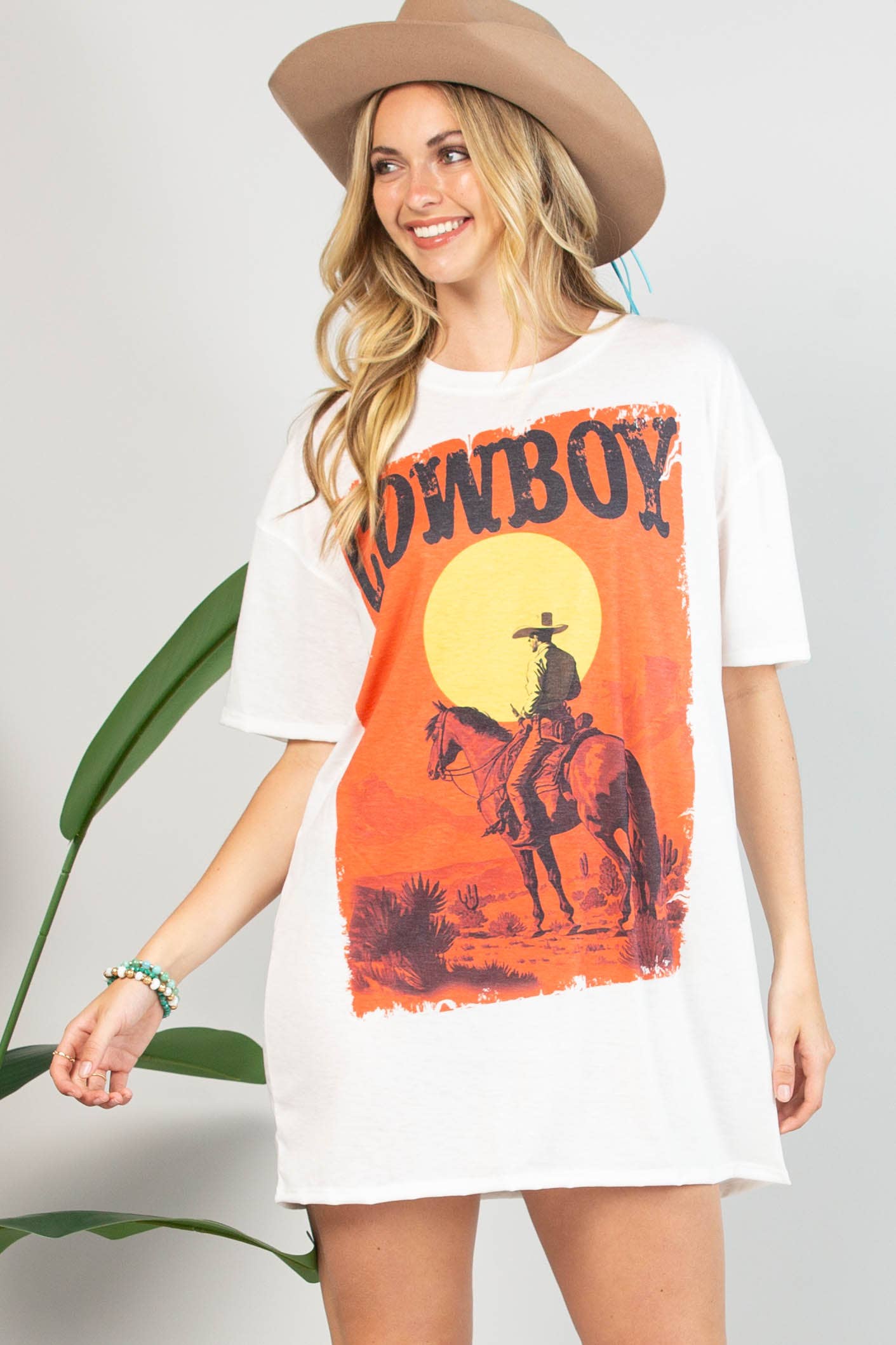 Cowboy Sunset T-Shirt Dress