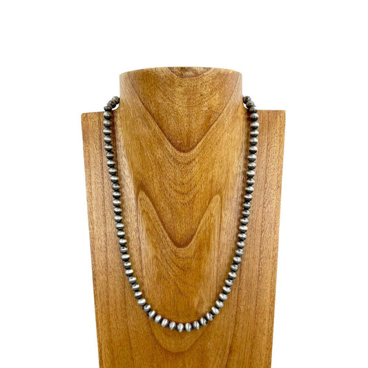 Navajo Pearl Bead Necklace 8mm