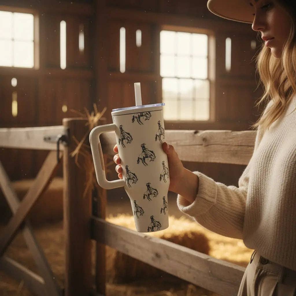 Buckin' Bronco Western Tumbler