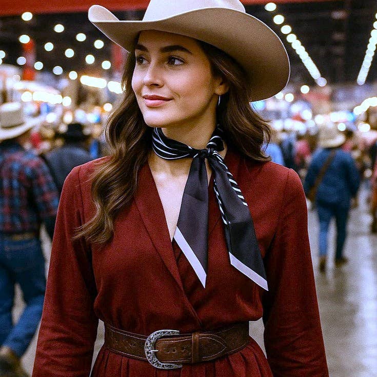 Black & White Twilly