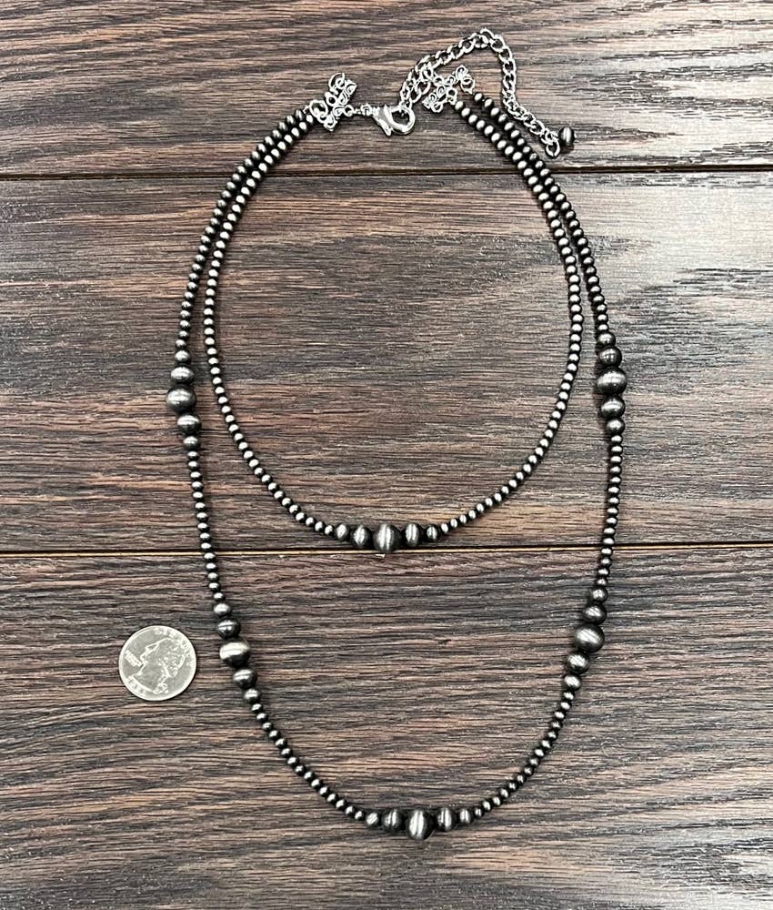 22" Western Bead 2-Strand Necklace