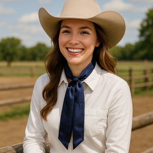 Dark Blue Western Skinny Mini Wild Rag