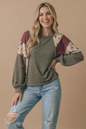 Mixed Patchwork Knit Top