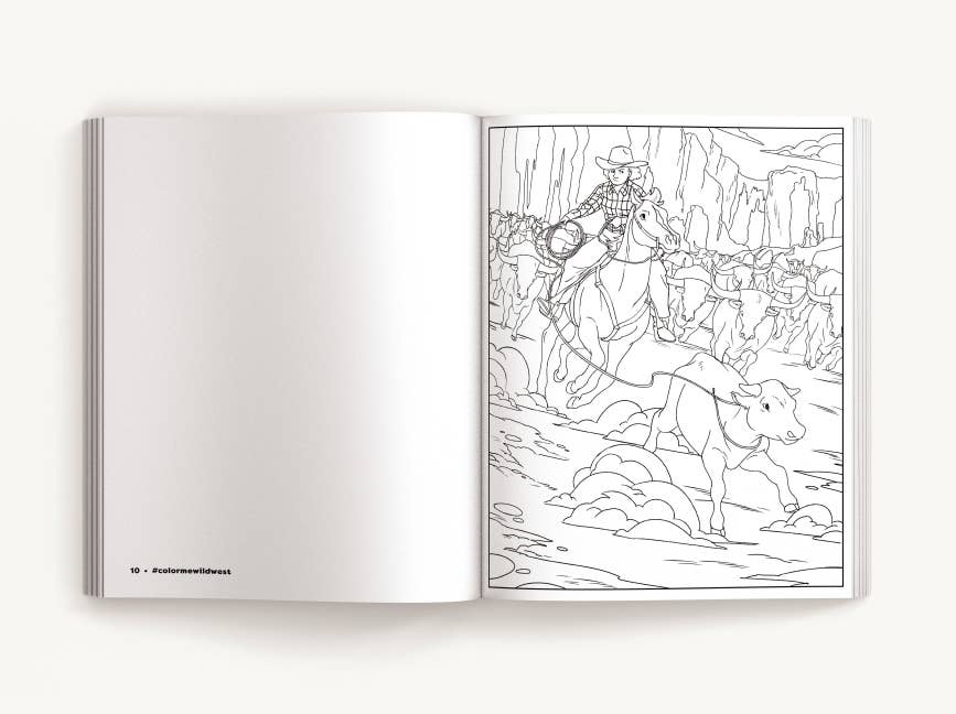 Color Me Wild West: Saddle Up for 50 Adventurous Pages