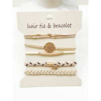 Neutral Tone Boho Inspired Hair Tie Bracelets